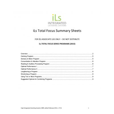 iLs Summary Sheets